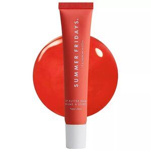 NWT Summer Fridays Lip Butter Balm in Poppy - Sheer Coral - MSRP $24